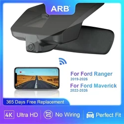ARB 4K 2160P OEM Style Dash Cam for Ford Ranger 2019-2026, for Ford Maverick 2022-2026,WIFI APP Control Car DVR