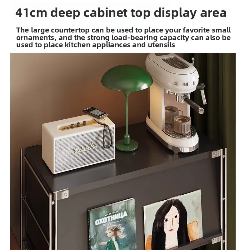 Bauhaus flap magazine cabinet, living room sofa side cabinet, Japanese-style bucket cabinet, floor-to-ceiling bedroom