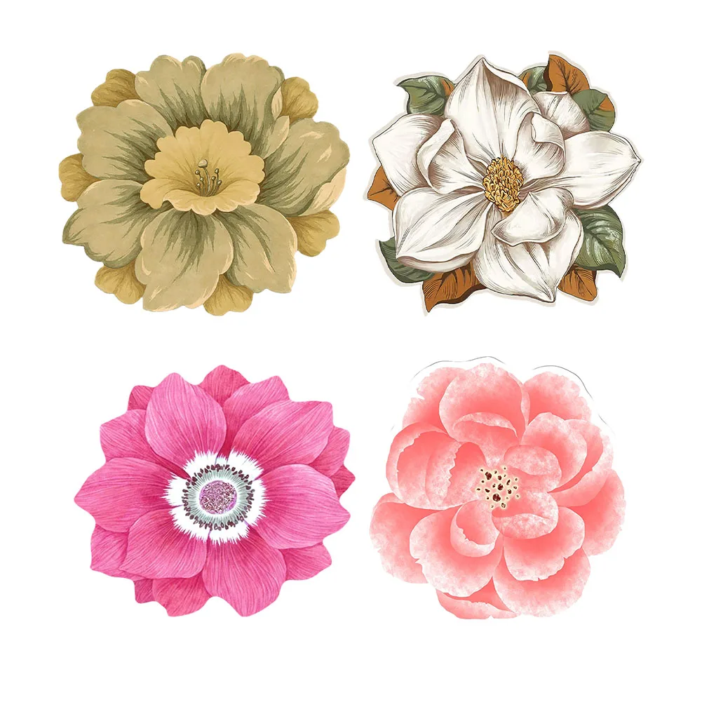 

Flower Carpet Chinese Style Lotus Floor Mat Crystal Velvet Bedside Blanket Cloakroom Mat Home Textile Rug