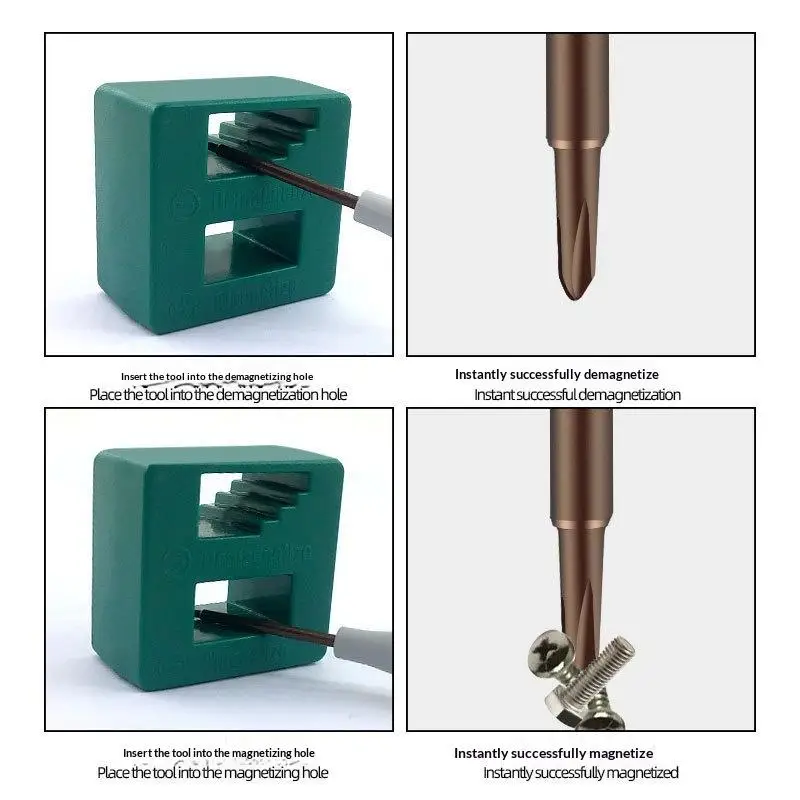 2 In 1 Screwdriver Magnetizer Demagnetizer Kit for Comprehensive Home Repair Needs
