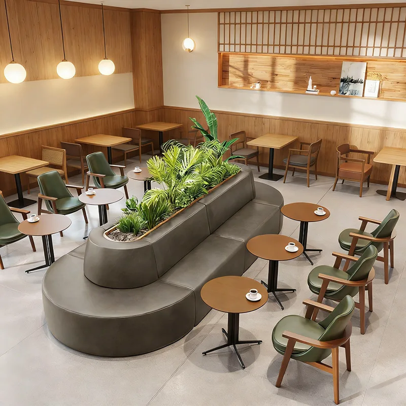 Internet Celebrity Milk Tea Dessert Restaurant Dining Bar Western Restaurant Card Seat Sofa Commercial Chain Cafe Table And Chai
