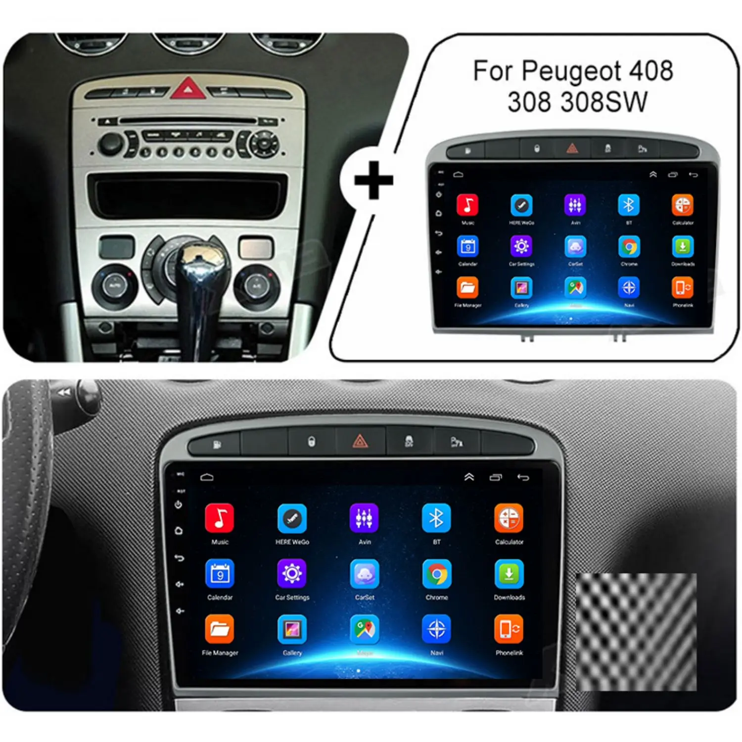 Android Car Radio Multimedia for Peugeot 408 for Peugeot 308 308sw GPS RDS DSP Multimedia Player 2din Car Player NO DVD