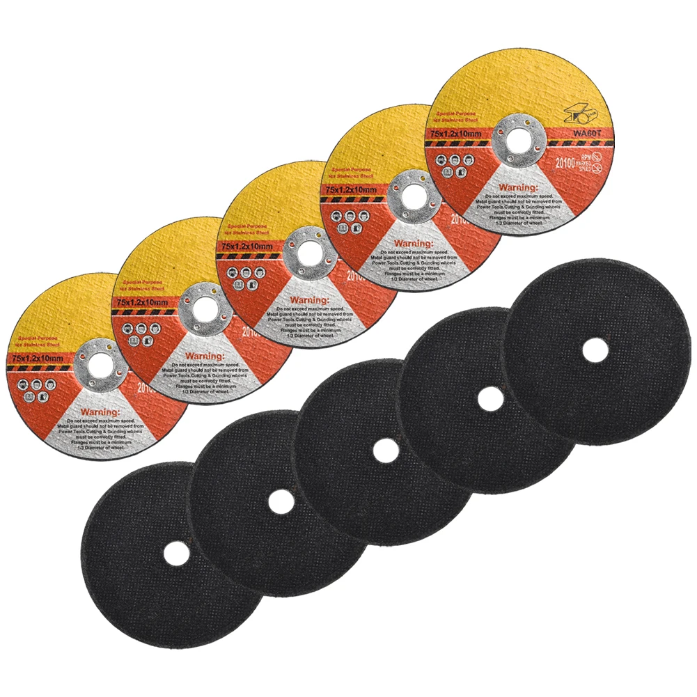 Dischi da taglio da 10 pezzi mola per sega circolare in resina da 75mm resistenza Ultra sottile per utensili elettrici per smerigliatrice angolare