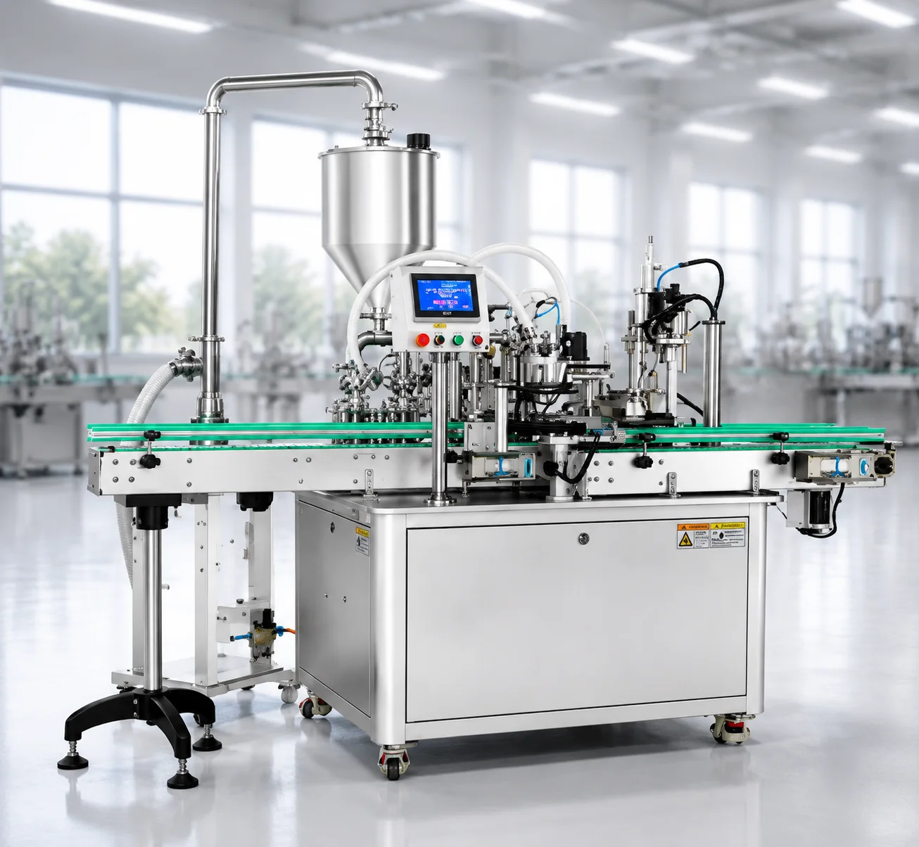 ZONESUN ZS-AFC34 Auto Monoblock Servo Piston Filling Capping Machine Rotary Bottle Honey Sauce Paste Cream Liquid Packing Line