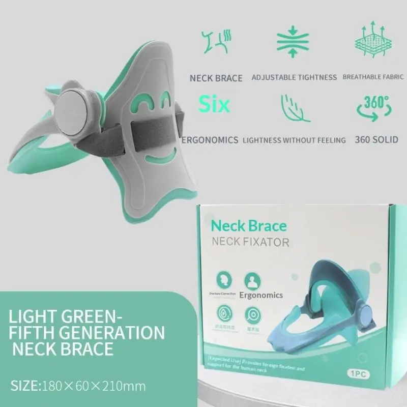 

1Pc Adjustable Cervical Traction Device Posture Corrector Neck Collar Brace Support Stretcher Spine Protector Pain Relief