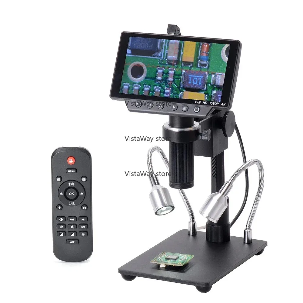 

2025.4 16MP 230X 4K 1080P 60FPS High Definition USB TF Card Output High Definition Industrial Microscope With 5.0" Screen