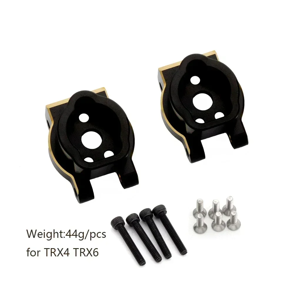 Carcasa de transmisión de Portal de contrapeso de latón con revestimiento negro pesado para coche trepador de control remoto TRX4 TRX6, piezas de mejora, 1/10