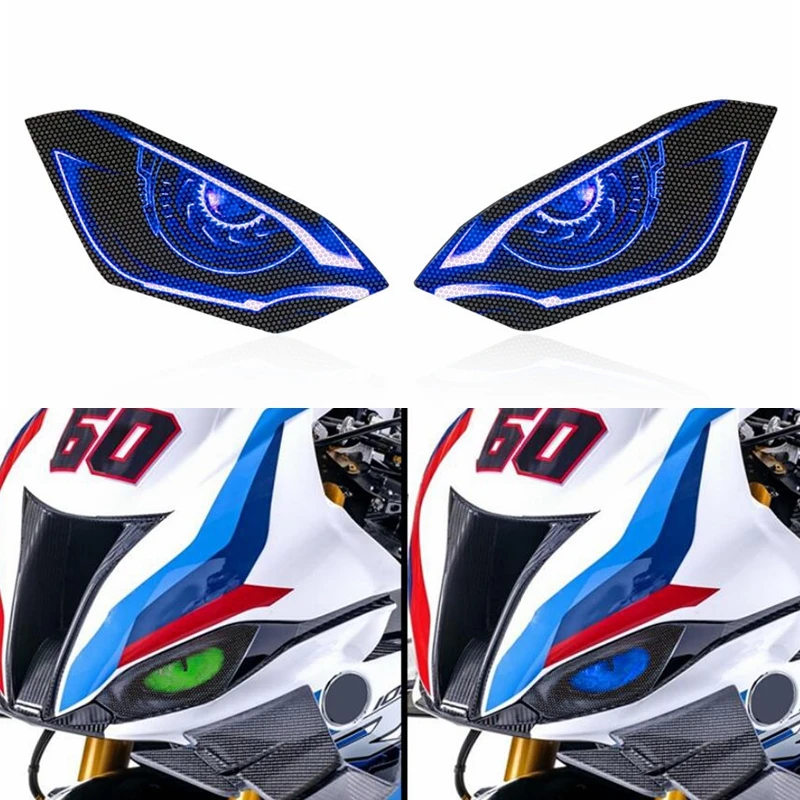 Motorcycle 3D Front Fairing Headlight Sticker Guard Head Light Stickers For BMW S1000RR S1000 RR S 1000 RR 2019-2023