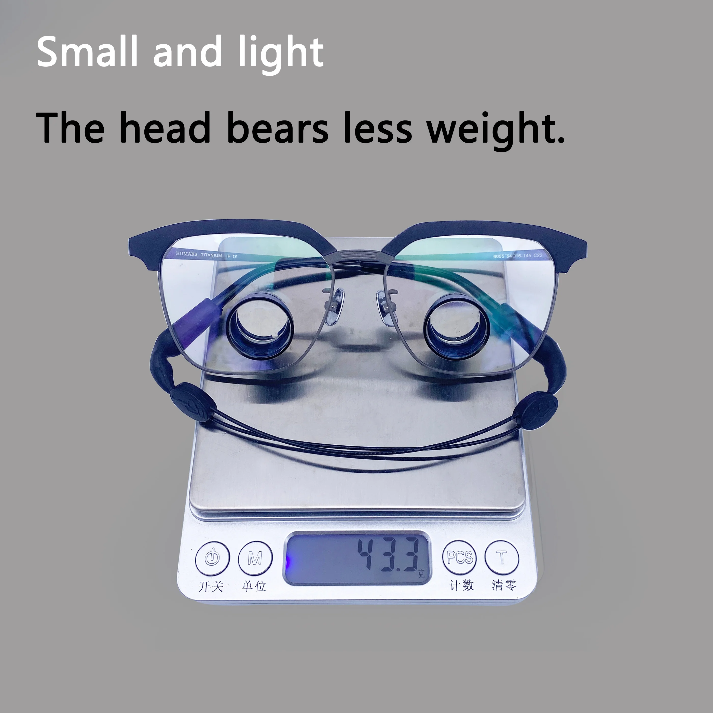 Magnifying Glass Dental Embedded Medical Magnifying Glass, Framed Magnifying Glass, Ultra-light Low-power Magnifying Glass 2.5X