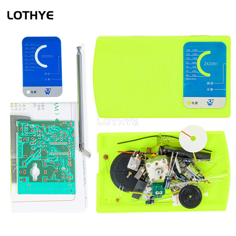 

AM/FM Radio Assembly DIY Electronic Kit 76-108MHz Circuit Board Radio Receiver School Laboratory Teaching Practice With Antenna