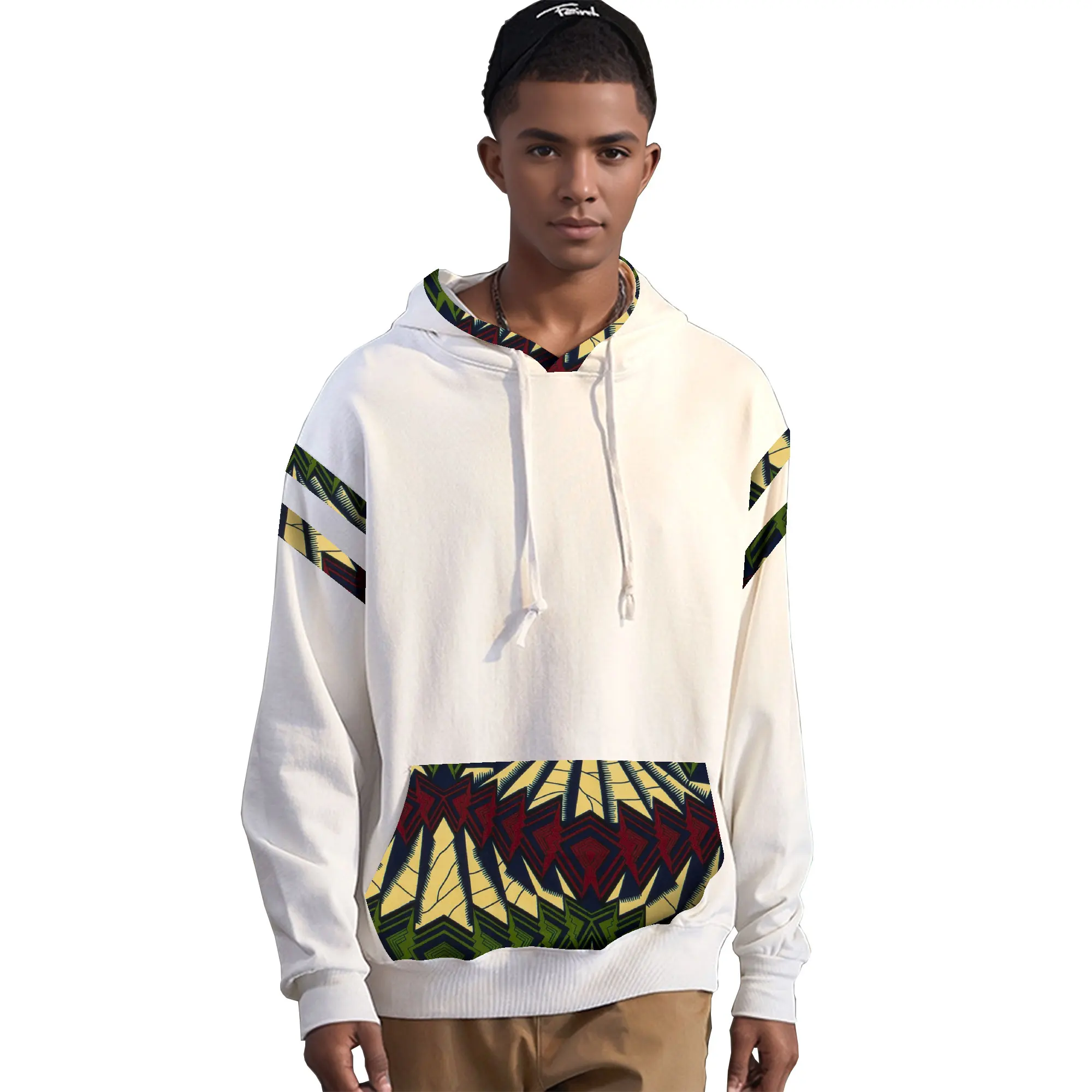

African Printed Autumn/Winter 100% Cotton Printed Hoodie Women Men Fashion Hip Hop Sweatshirts Tops