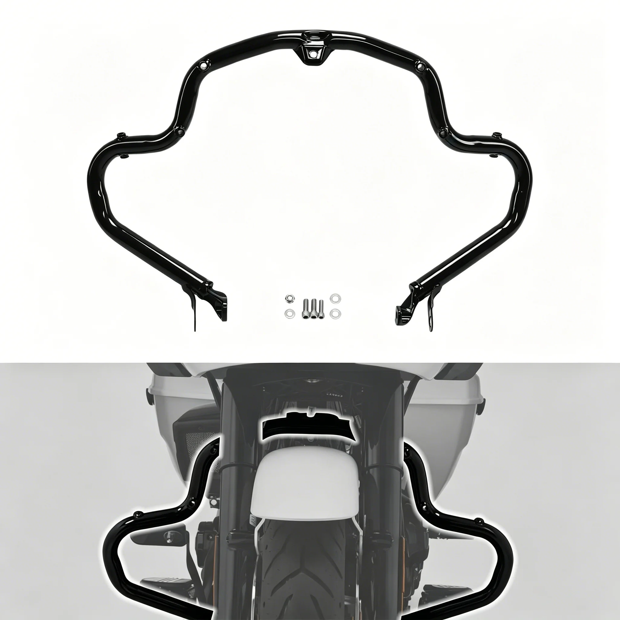 Street Glide Road Glide Engine Guard for Harley 2023-Up CVO Street Glide and CVO Road Glide, 2024-Up Road Glide and Street Glide