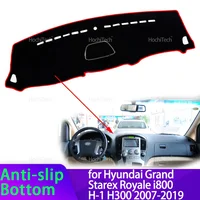Para Hyundai Grand Starex Royale i800 H-1 H300 2007-2019 cubierta del salpicadero del coche evitar almohadilla de luz Panel de instrumentos alfombrilla funda alfombras