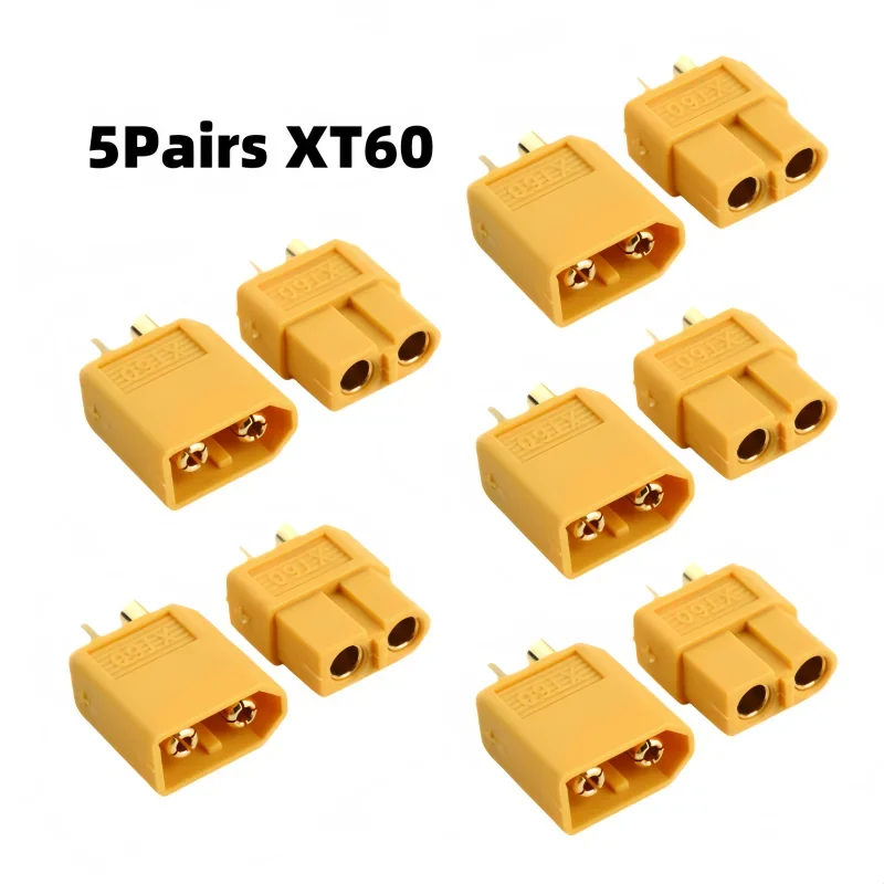 5 Pairs 10pcs XT60 Connector XT60 Male Female Bullet Connectors Power Plugs for RC Lipo Battery Motor XT60 Drone Connectors