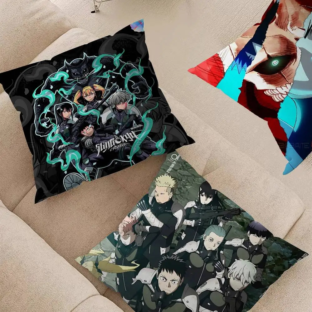 

Action Anime Kaiju No 8 Cushion Cover Car Throw Pillow Case For Sofa Car Christmas Gift 40x40cm 45x45cm