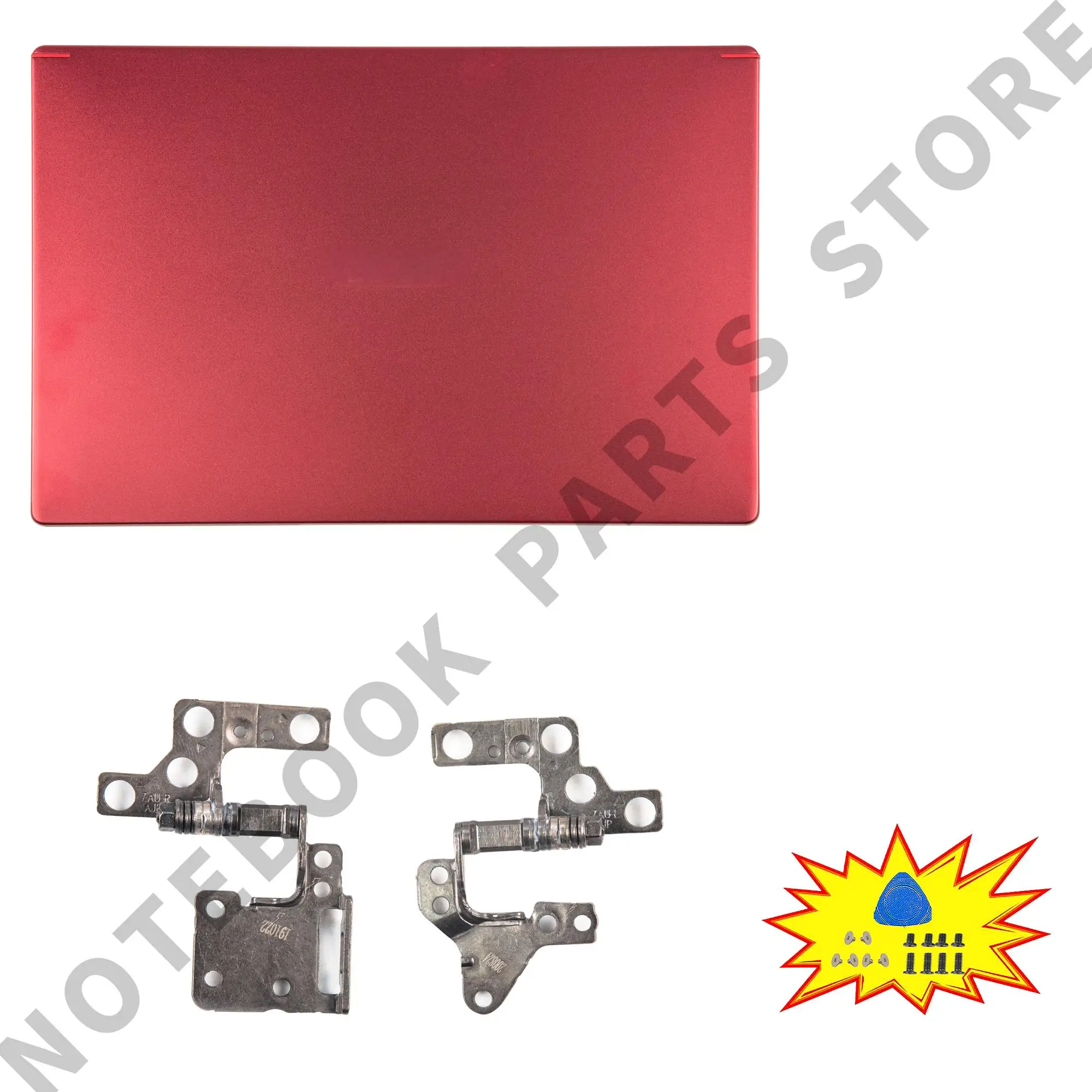 Imagem -05 - Tampa Traseira Dobradiças Moldura Original Laptop Habitação Peças de Reparo para Aspire A51554 g A515-55 g N18q13 A515-53 53g N18q13 Vermelho