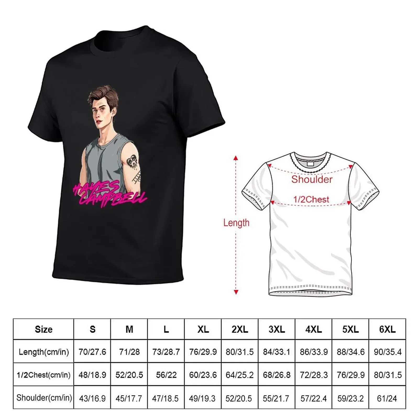 Hayes Campbell Nicholas Galitzine T-Shirt sweat blacks basketball graphic tees customs design your own t shirt for men