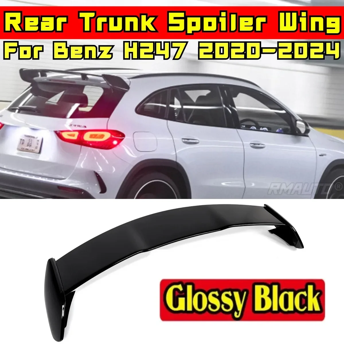 Car Rear Trunk Spoiler Body Kit Car Rear Wing For Benz GLA Class GLA250 H247 GLA200 GLA35 GLA45 AMG 2020-2024 Car Accessories