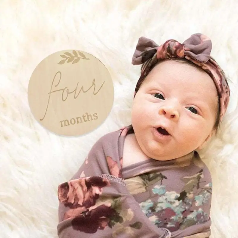 14 قطعة بطاقة خشبية للطفل معلمًا شهريًا بطاقات صور لحديثي الولادة هدية للاستحمام مصنوعة يدويًا أيام تذكارية شهرية لتقوم بها متعة