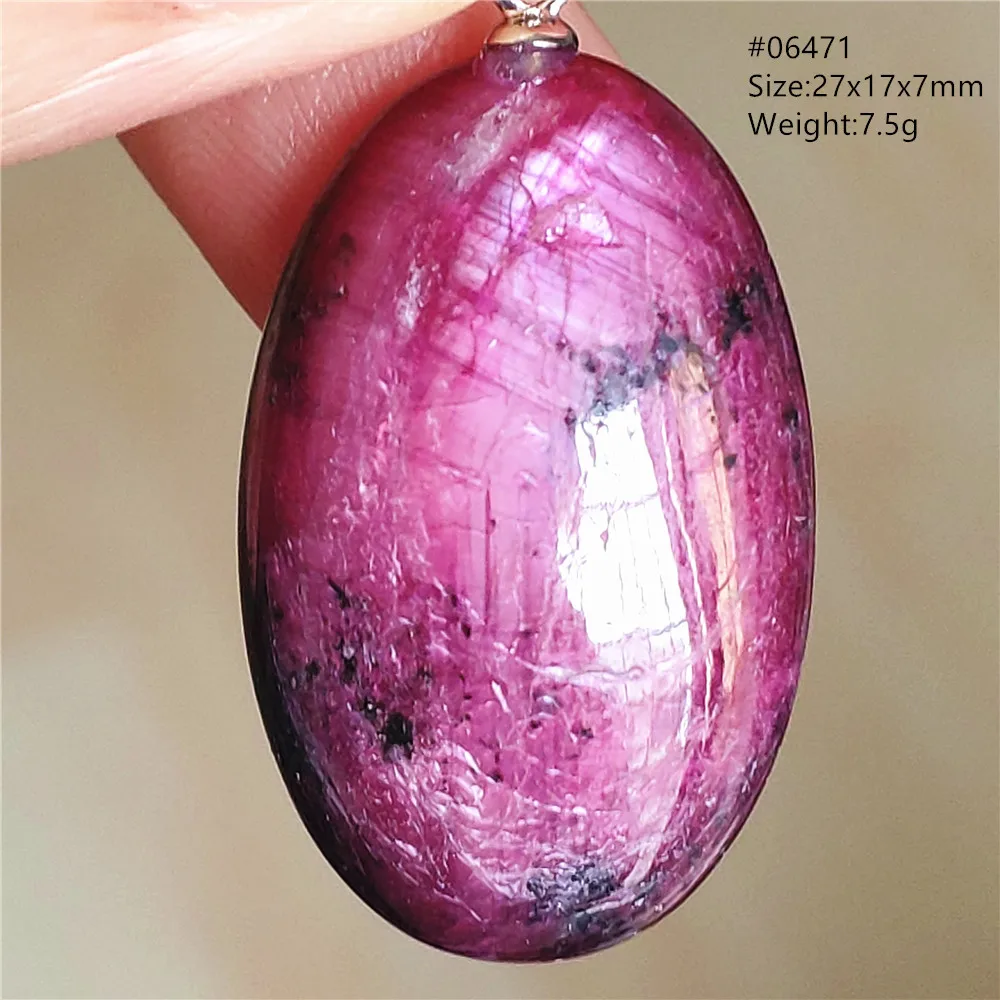 Natural Red Ruby Oval Bead Star Light Pendant Necklace Jewelry Women Men Beads Red Ruby Zoisite Tumbled Stone Fashion AAAAAA