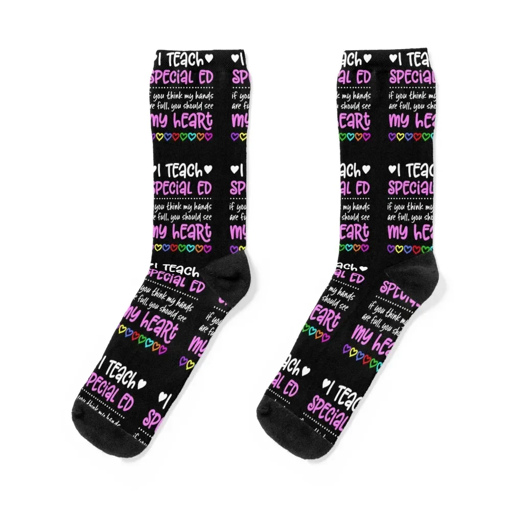 

Special Ed Teacher design Gift Hands Full Heart Love Socks anti slip football Argentina new in's Socks Men Women's