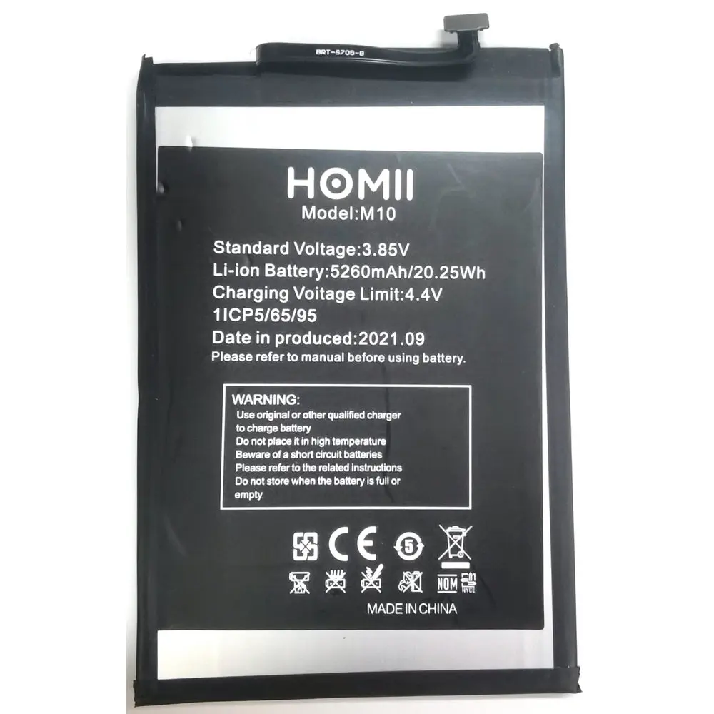 

New HOMII M10 Replacement Mobile Phone Battery,3.85V,1ICP5/65/95