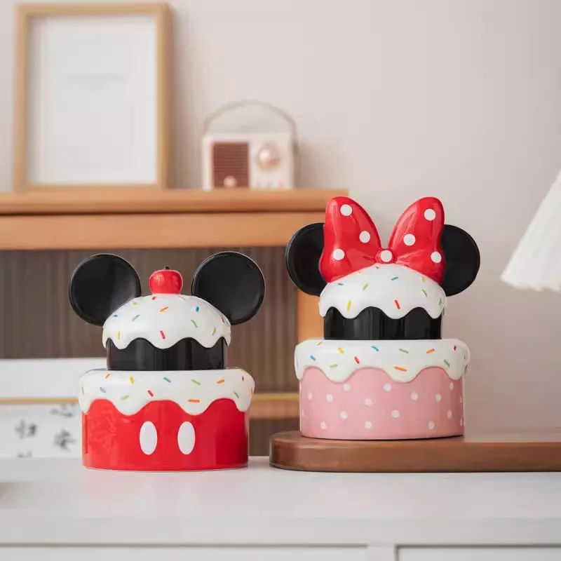 

Mickey Minnie Cartoon Ceramic Storage Jar Creative Exquisite Cute Home Decoration Candy Jar Storage Jar Desktop Ornament