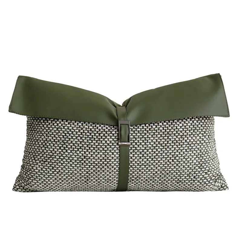 30x50/50X50CM Nordic Green Throw Pillow Cover Light Luxury Stamping Waist Cushion Cover Decor Home Decorative Pillowcase