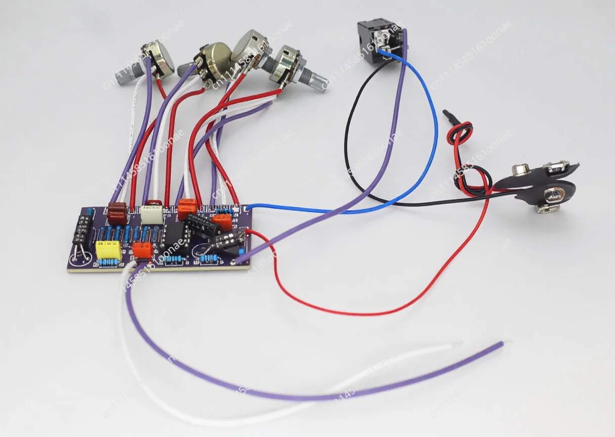 Suitable for  DIY Bass Bass with Built-in Active Circuitry 3-band EQ Preamp Board for Fender Standard Jazz Bass