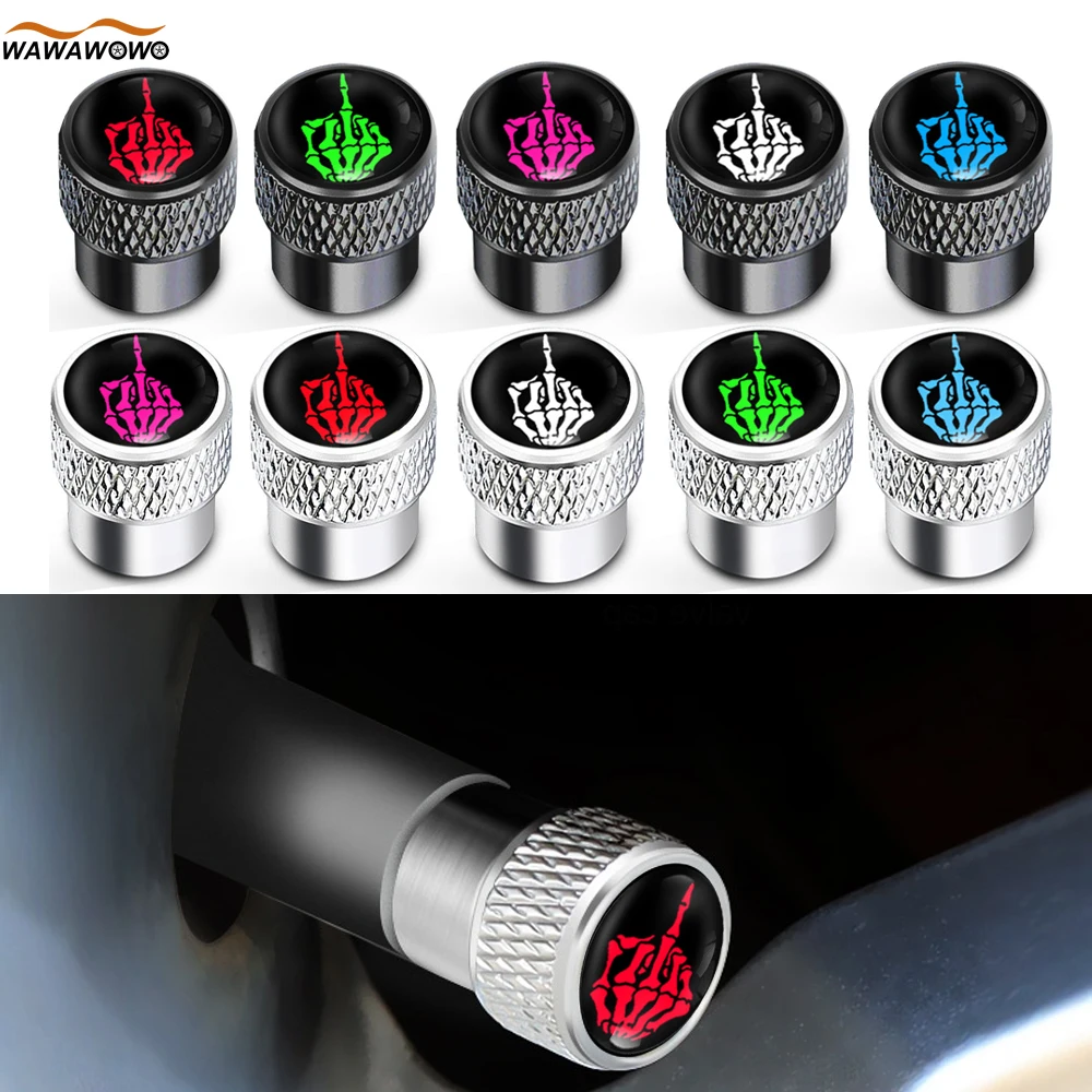 4Pcs Valve Stem Cap Subdued Aluminum with Rubber Ring Tire Wheel Rim Dust Cover Fits Cars, Trucks, Bikes, Motorcycles, Bicycles