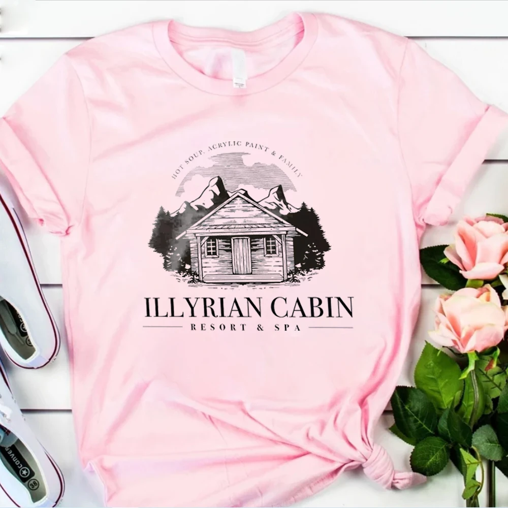 ACOTAR Illyrian Cabin Resort T-shirt Night Court Velaris Shirts Rhysand Feyre Tee SJM Merch Bookish Gift Unisex Short Sleeve Top