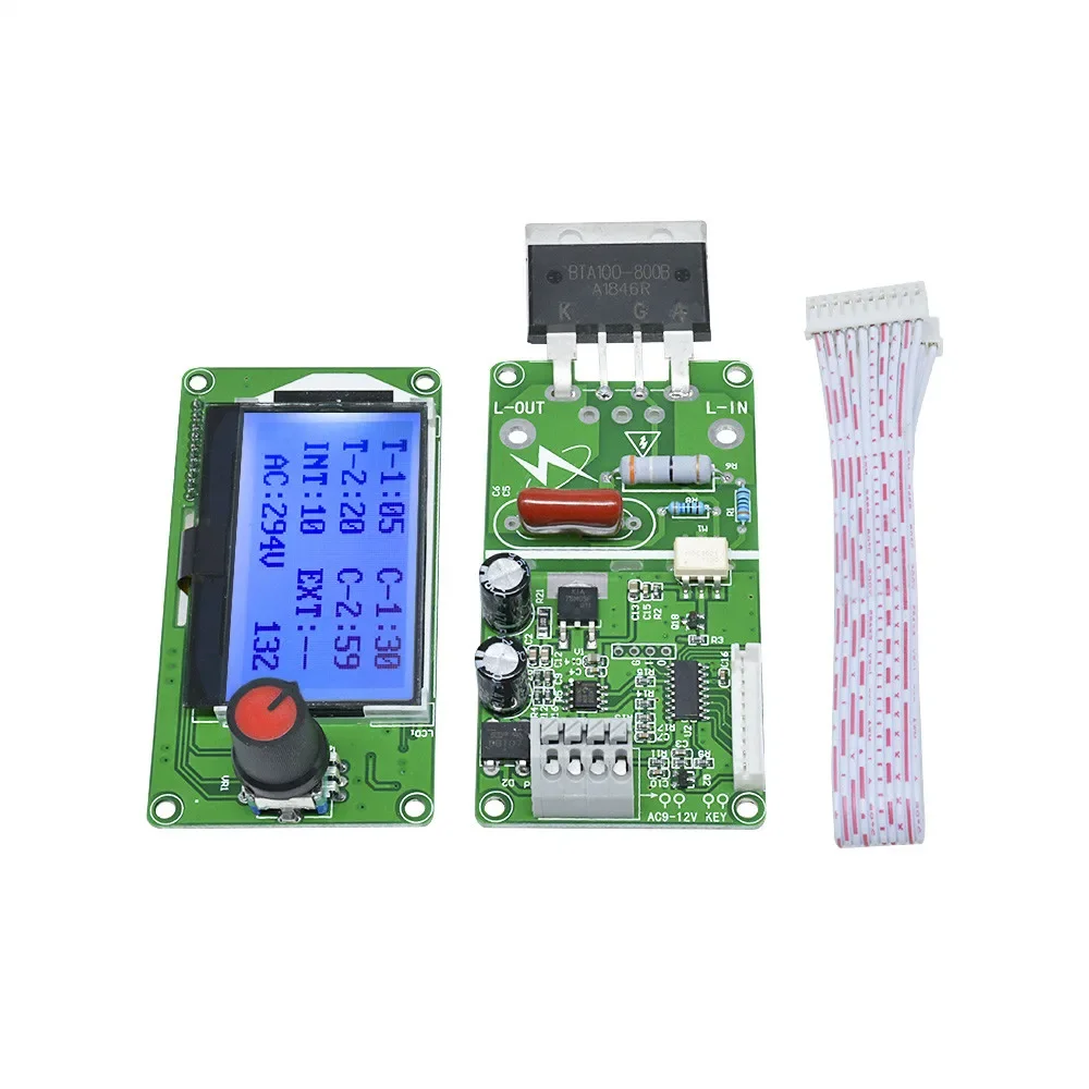 40A 100A LCD Digitale Doppio Impulso Encoder Spot Saldatore Scheda di Controllo Modulo FAI DA TE Set per 18650 Batteria Al Litio Batteria Gruppo di Saldatura