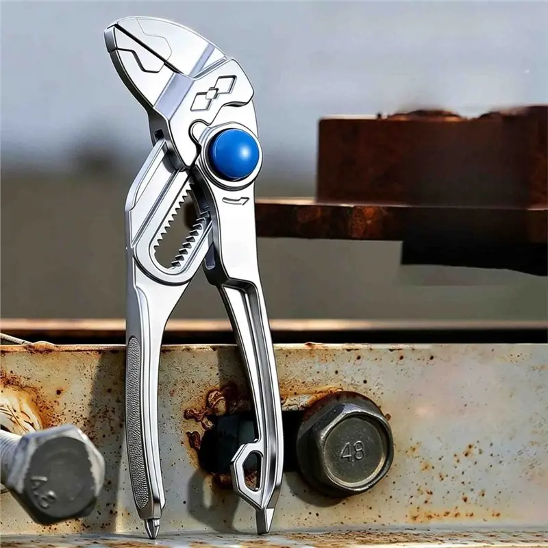 ABUH-New Thickened High Carbon Steel Adjustable Portable Mini Water Pump Pliers 4 Inch Small Multifunctional Plumbing Tool