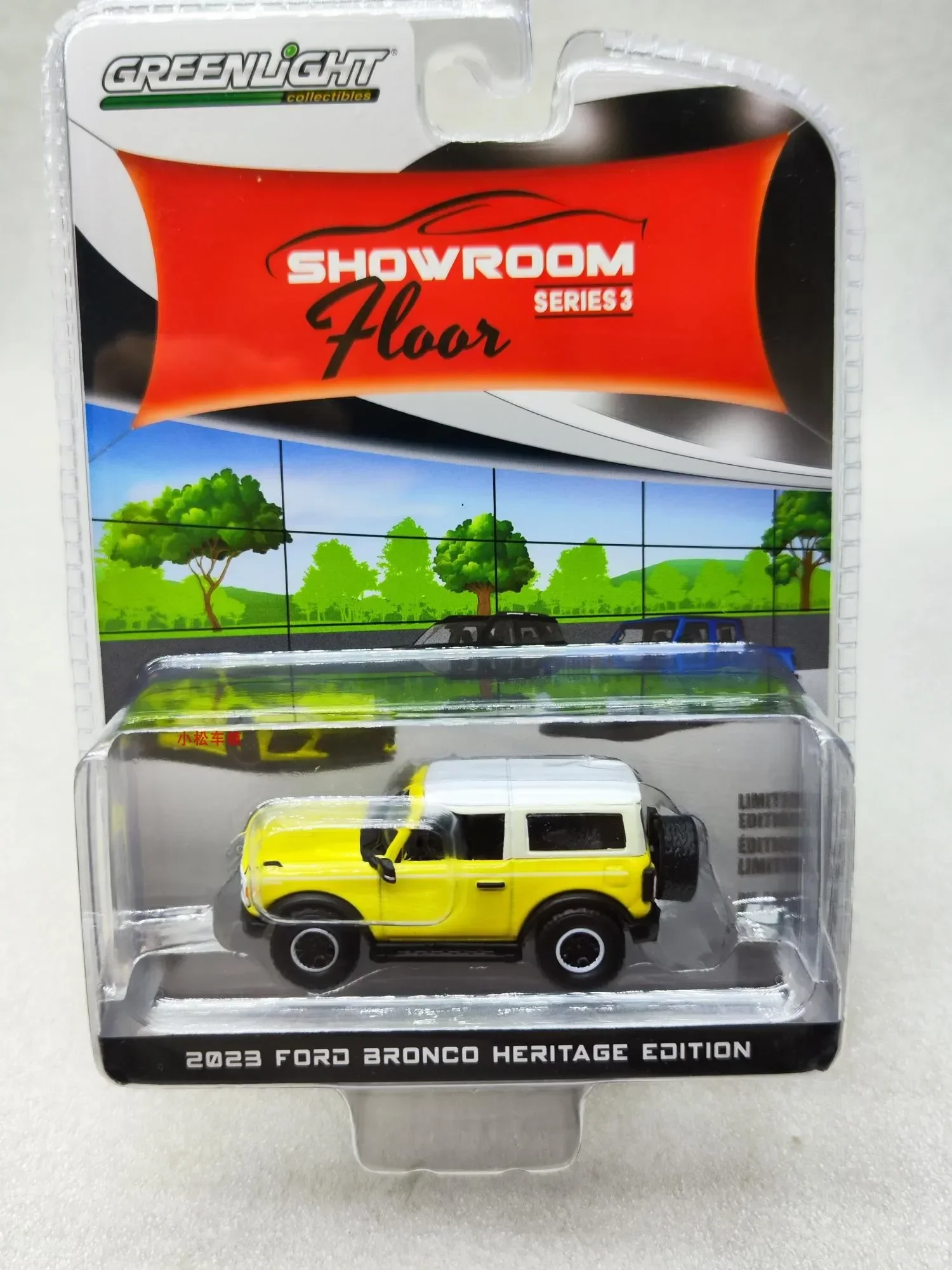 1: 64 2023 Ford Martyrs 2 Heritage Edition - Yellowstone Metal Oxford White Roof Alloy car model collection gift ornaments