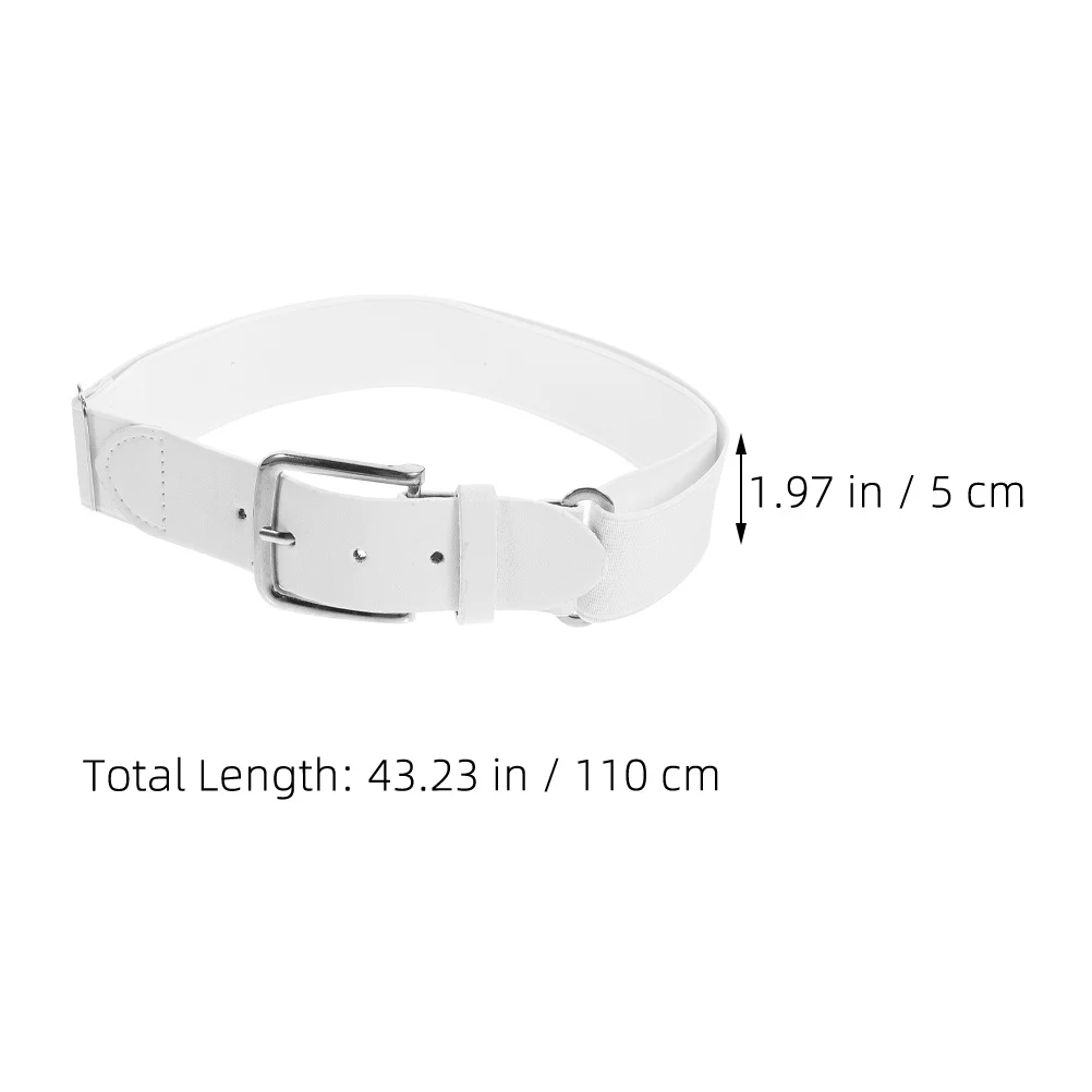 

2Pcs Elastic Baseball Belt Softballs Belt Adjustable Waist Band for Men Youth Sports Comfortable Durable PU Steel