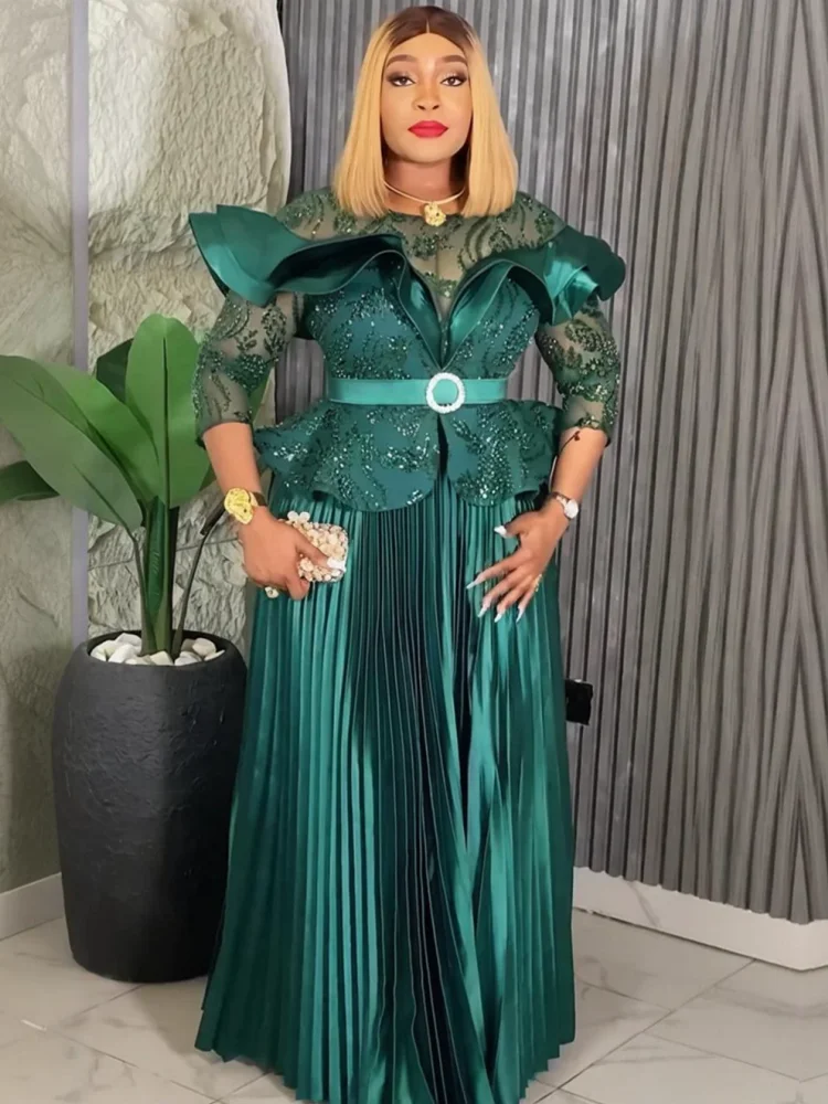 فساتين إفريقية للنساء أنيقة لحفلات الزفاف موضة إسلامية عبايات Dashiki رداء قفطان فستان طويل ماكسي تركي أفريقيا 2025 جديد #2