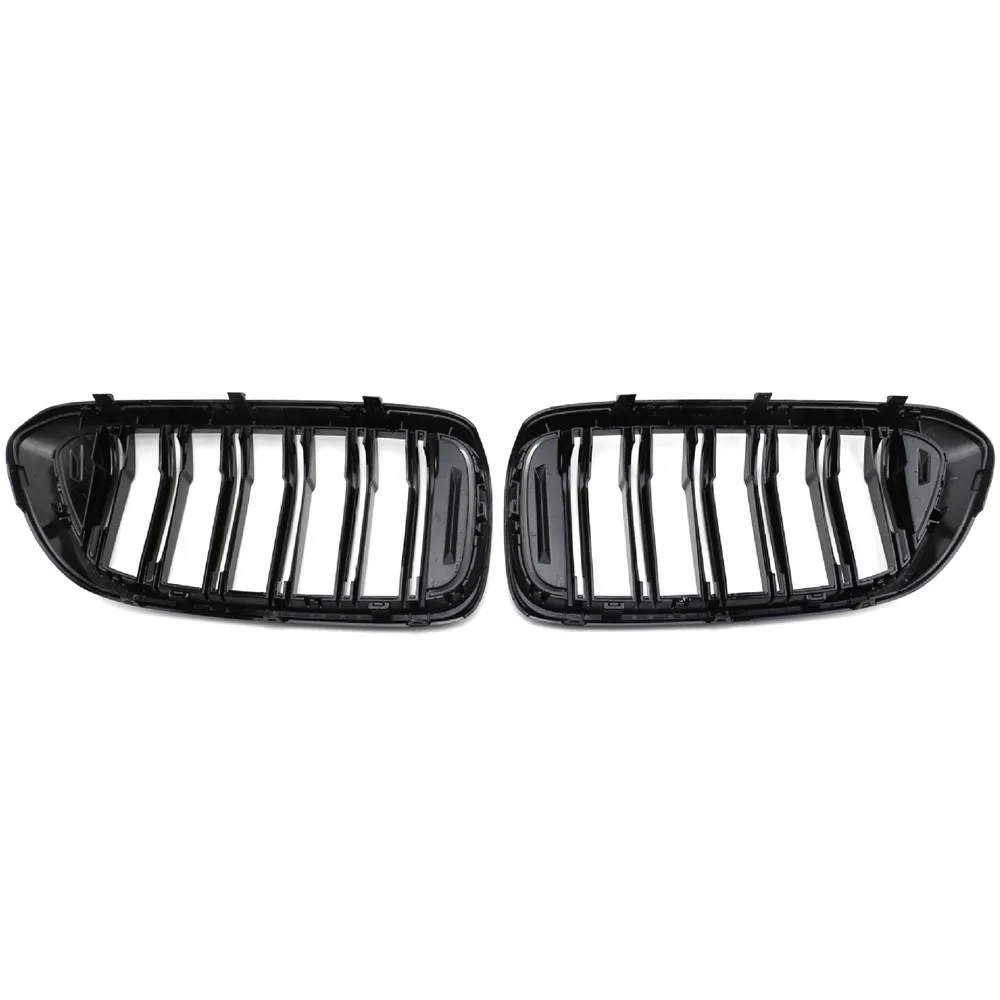 Grelhas Gloss Black Front Kidney Grill, Slat Duplo para BMW Série 6, GT G32, 630I, 640I, 620D, 640D, XDrive 2017-2019, Estilo de Carro