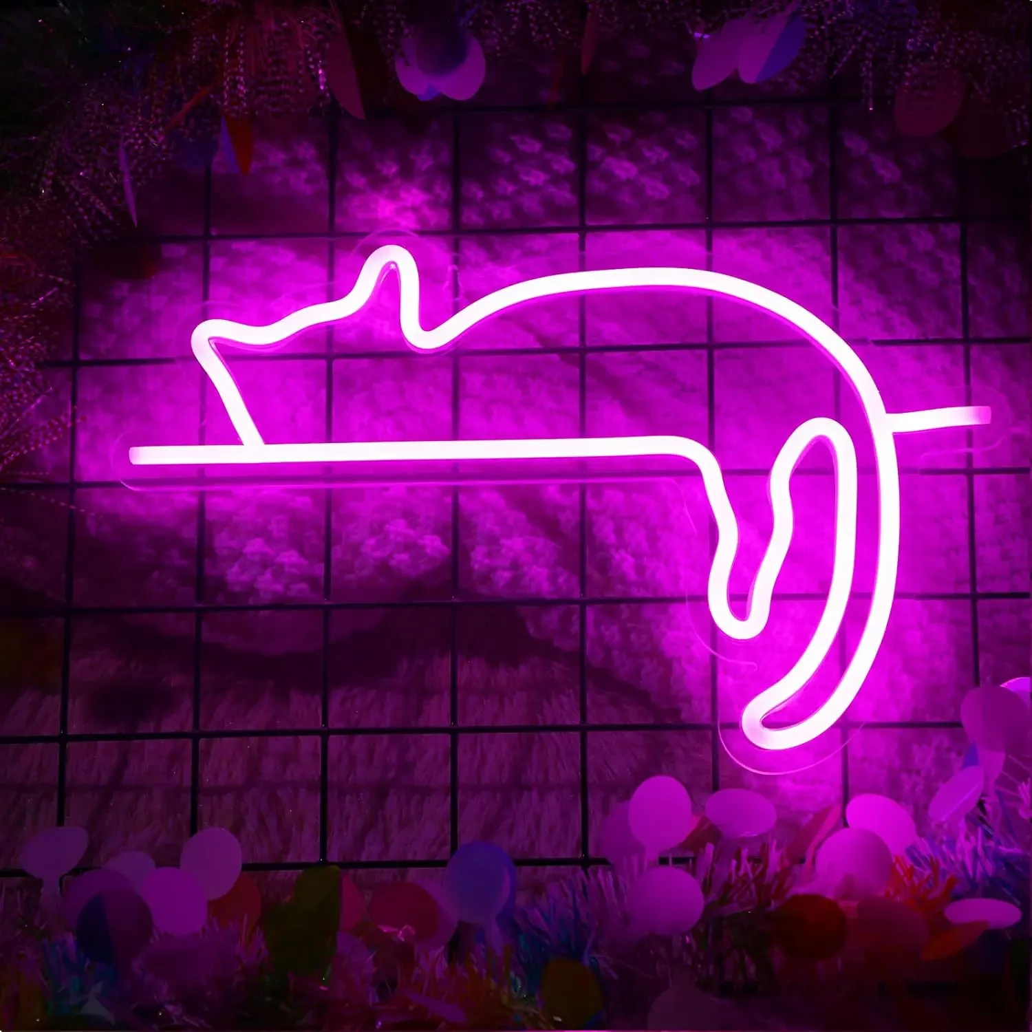 Cat Neon Signs Decor Neon Light Animal USB Operated Decorative LED Neon Light Sign for Room Wall Table for  Home Party Wedding