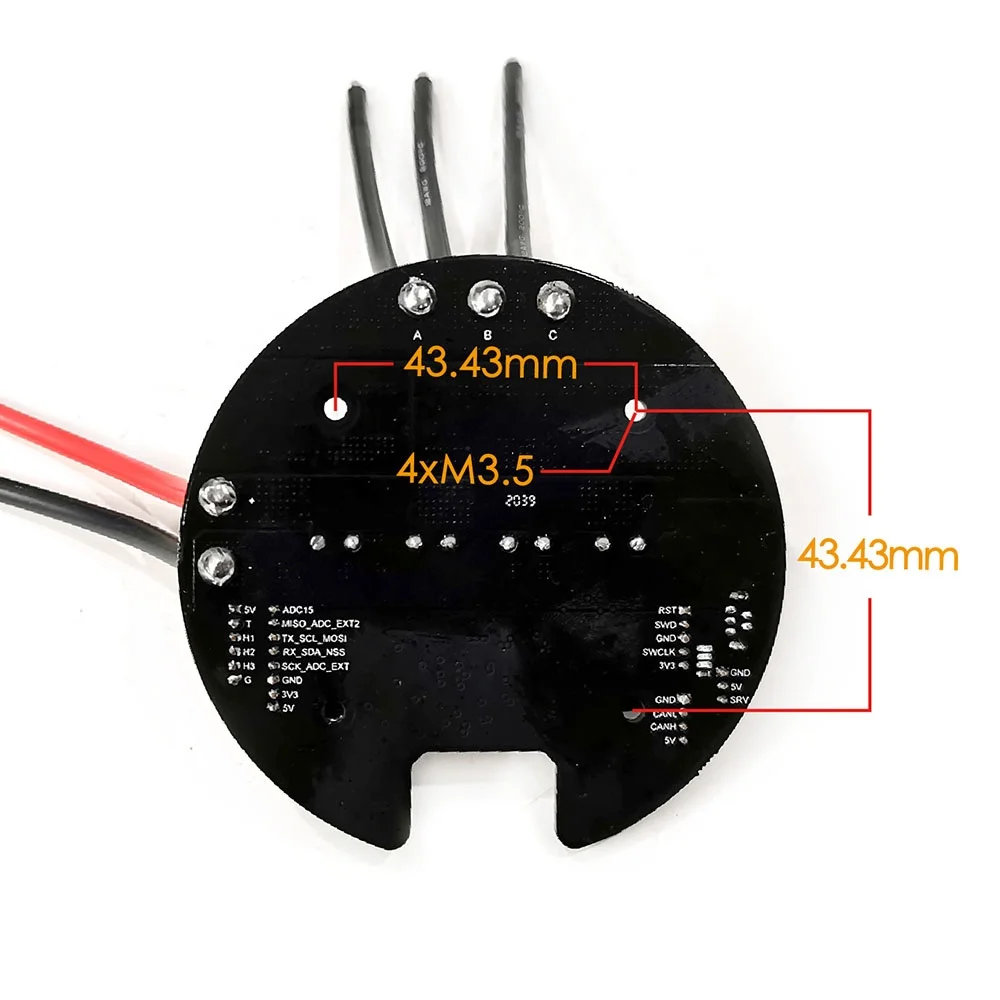 Maytech-CONTROLADOR DE VELOCIDAD redondo para Robot cortacésped, dispositivo de alta tensión para robótica ROV, Control remoto, VESC6 MTSVESC7.5R 50A 72V