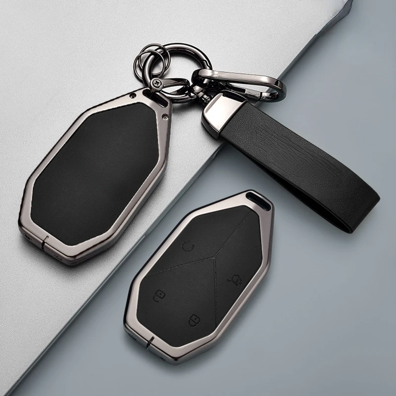 

Suitable for BYD Leopard 5 2023 Zinc Alloy + Leather Car Remote Key Case Cover Anti Scratch and Wear-resistant