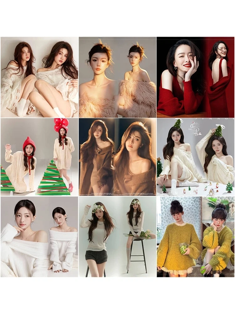 

Autumn Winter Pure Desire Style Sweater Portrait Photography Lazy Private Studio Photography Clothing New Arrival 2026