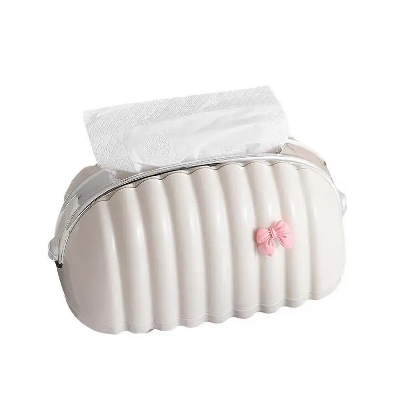 1Pcs With Spring Inside Tissue Box New Napkin Irregular Cloud Shape Tissue Storage Box Home Living Room Cute Paper Box Holder