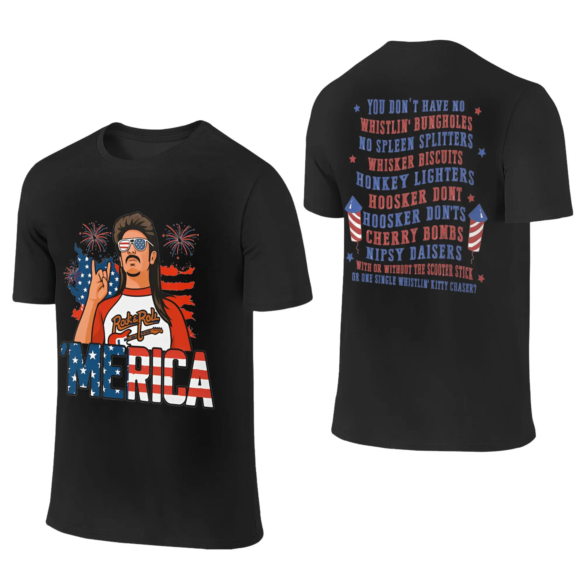 

4th of July Independence Day T Shirts Men Pure Cotton Novelty T-Shirts Crew Neck Tee Shirt Short Sleeve Clothing Big Size