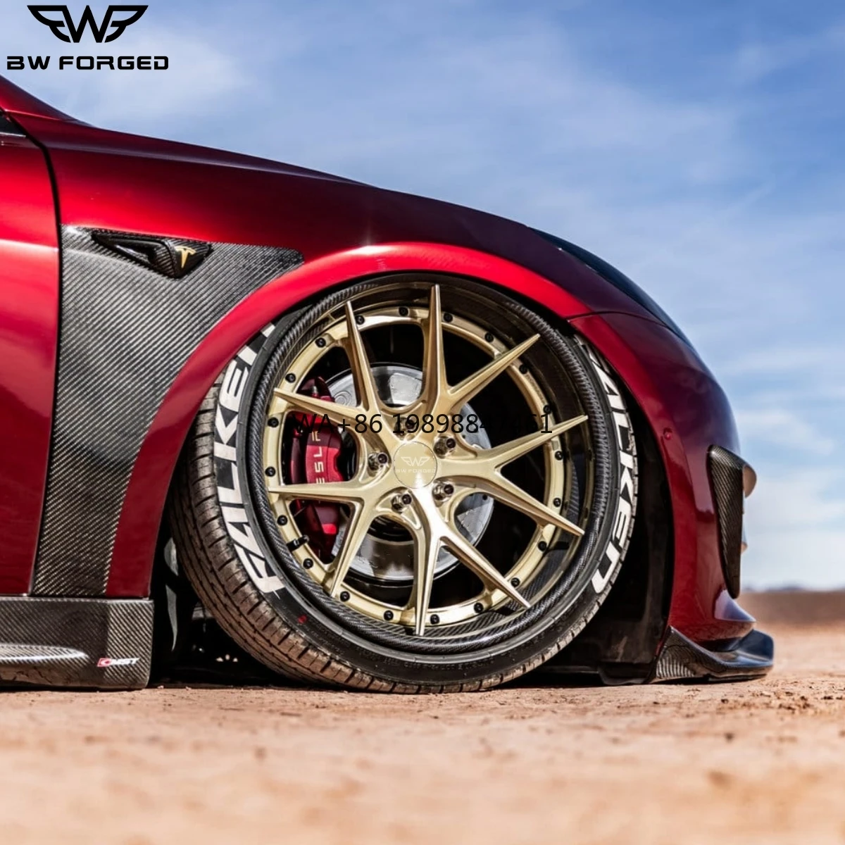

Carbon Fiber Wrap Lip Aluminum Forged Alloy Wheel 16 17 18 19 20 21 22 23 Inch Beadlock Rims for C7 C8 Porsche Lexus Tesla