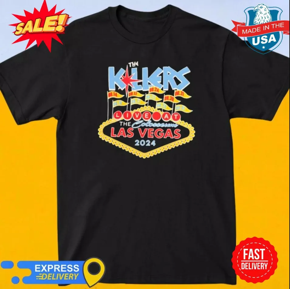 Official The killers Las vegas NV August 2024 20 Years Of Hot Fuss Shirt S-5XL