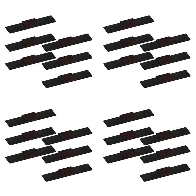 AA49 24X Office Chair Leg Felt Pads Covers Non-Slip Hook And Loop Fasteners Chair Feet Wrap Pads Protectors
