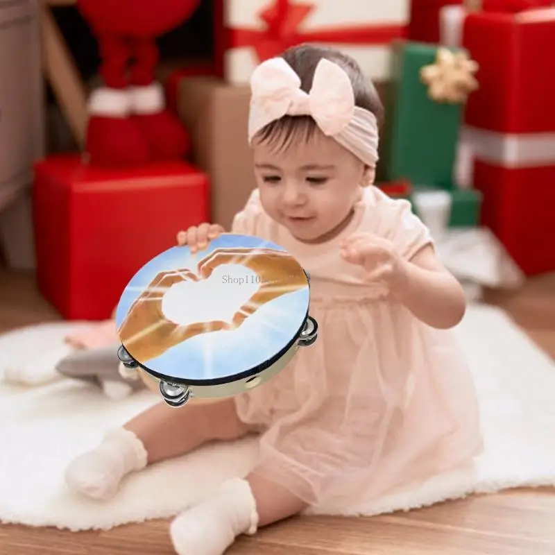 Practical Tambourine Set Percussion Tools with Curved Edges Suitable for Classroom Event and Family Performances
