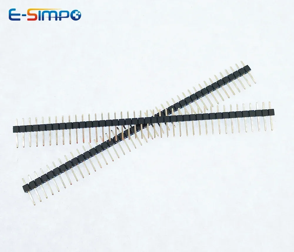 20pcs 2.54mm 1X40P L7.5/11.4/13/15/17/23/30mm Short Long Straight Wire Jumper Single Row Rohs PCB Gold Connector Male Pin Header