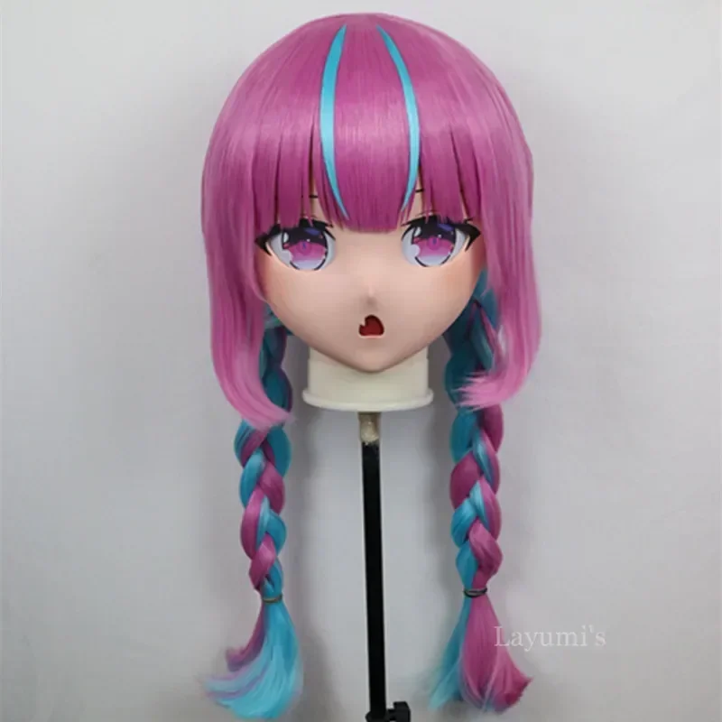(B84) Customized Lifesize Mask Crossdressing with Backshell Silicone Anime Kigurumi Mask Cosplay