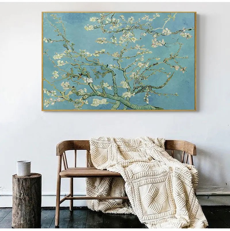 Print Poster Picture Wall House Decoration Murals  Van Gogh Oil Painting Works Sunflower Apricot Abstract A4 A3 A2 Canvas Art